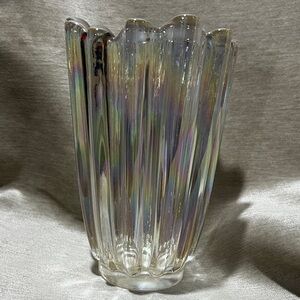 Vintage Iridescent Glass Vase